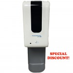 TOUCH FREE DISPENSER WITH PURCHASE 1 GALLON OF HAND SANITIZER.